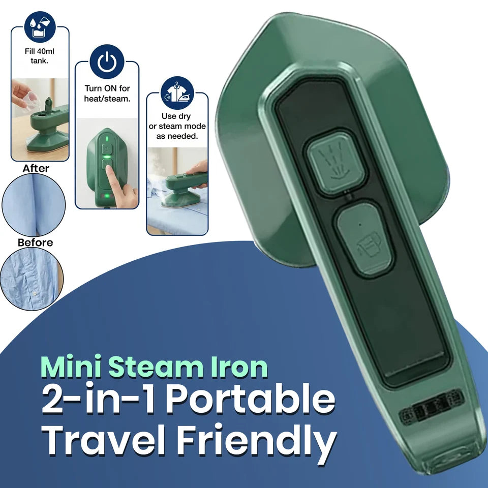 PressPocket™ - Handheld Steam Iron | Garment Steamer | 30-Sec Wrinkle-Free