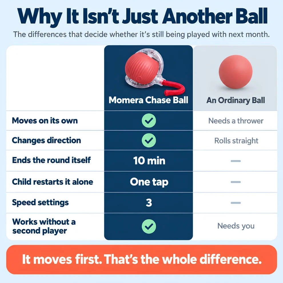 Automatic Rolling Ball Toy for Kids – Self-Moving Chase Ball with Tail | Rechargeable