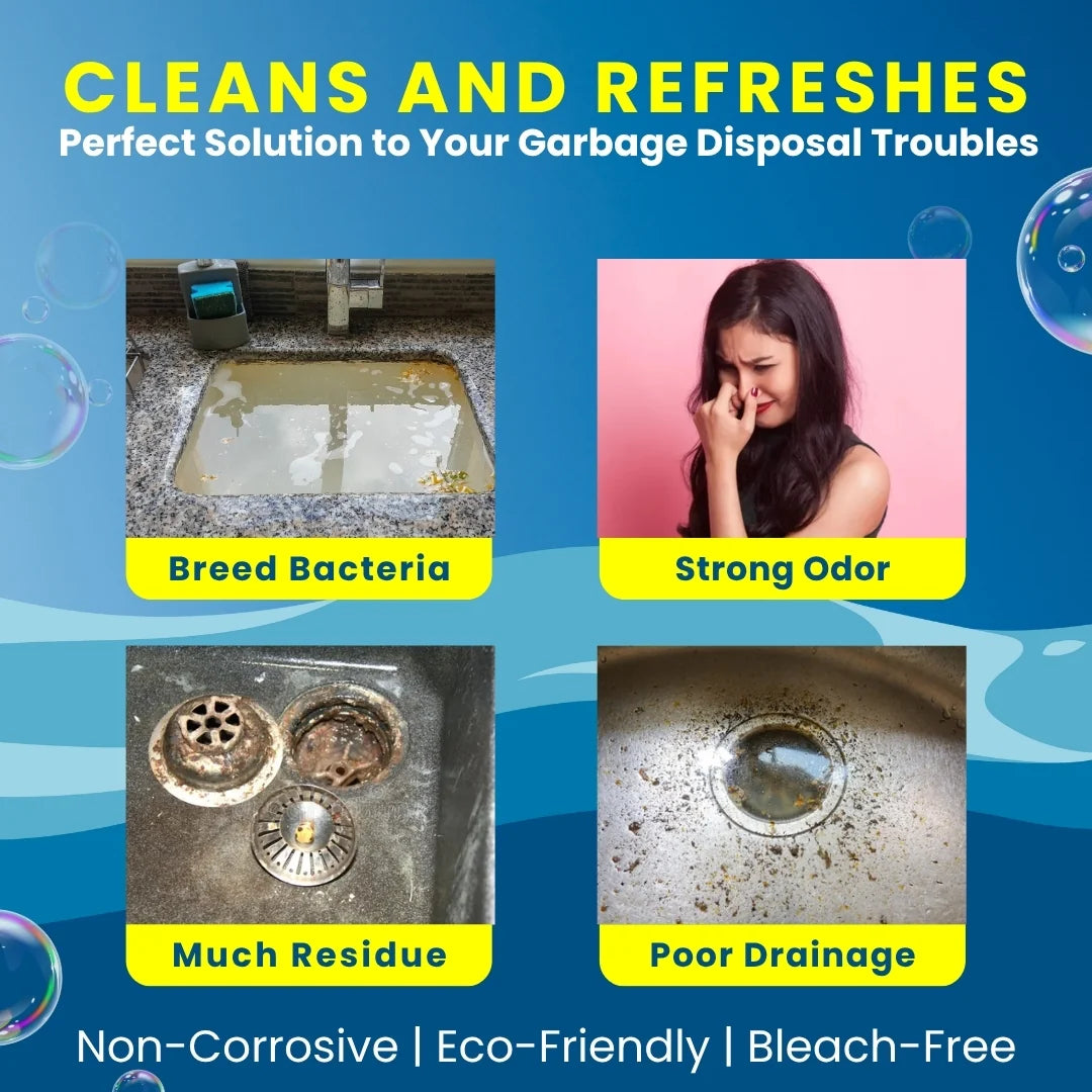 FreshFlow™ Yellow Bubble Tablets Odor Eliminator + Blockage Remover