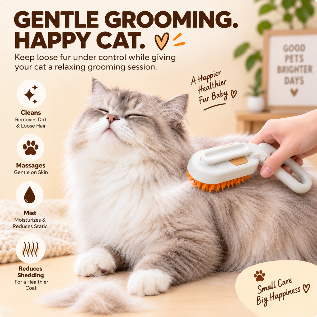 SteamGroom Pro™ – Pet Steam Grooming Brush