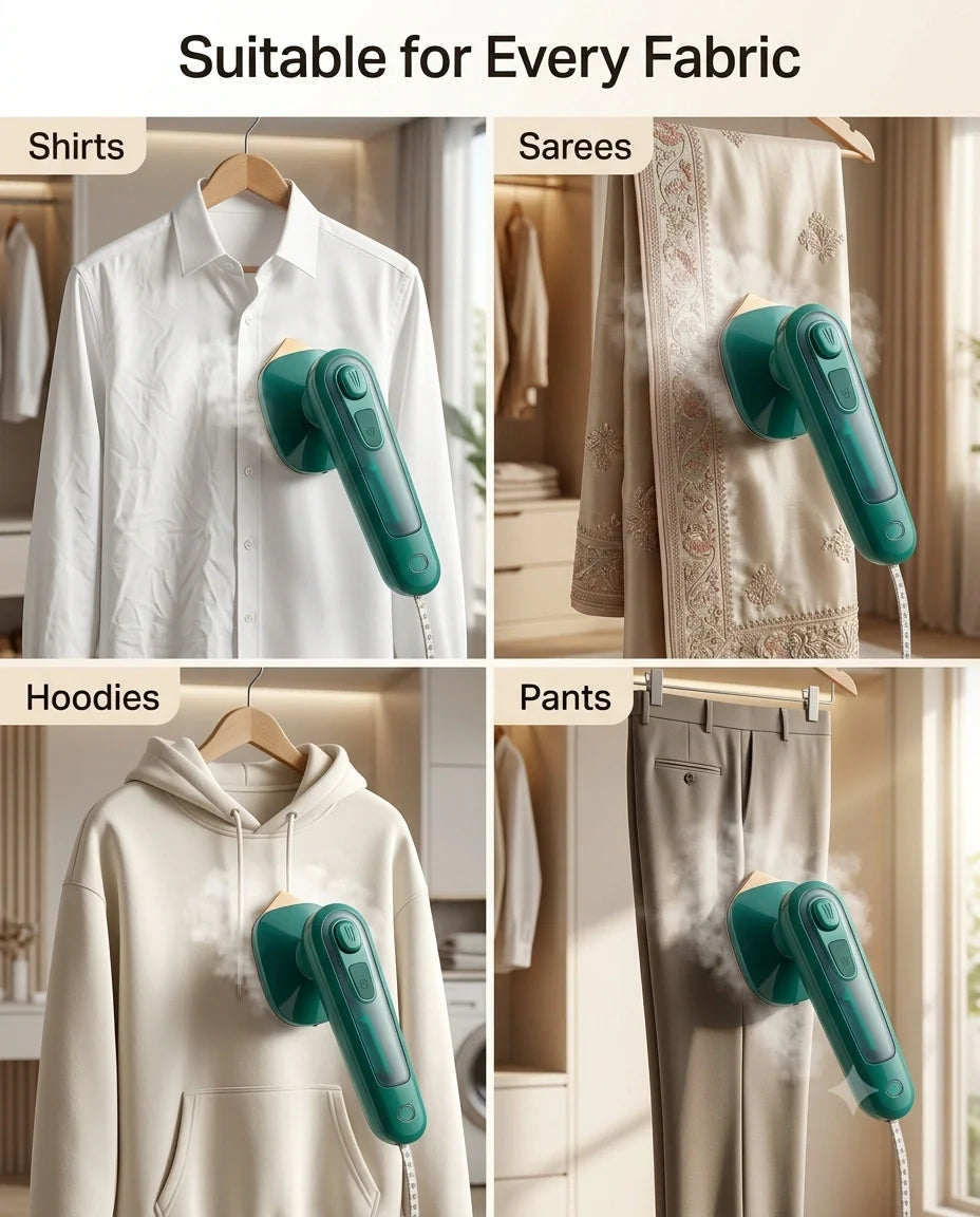 PressPocket™ - Handheld Steam Iron | Garment Steamer | 30-Sec Wrinkle-Free