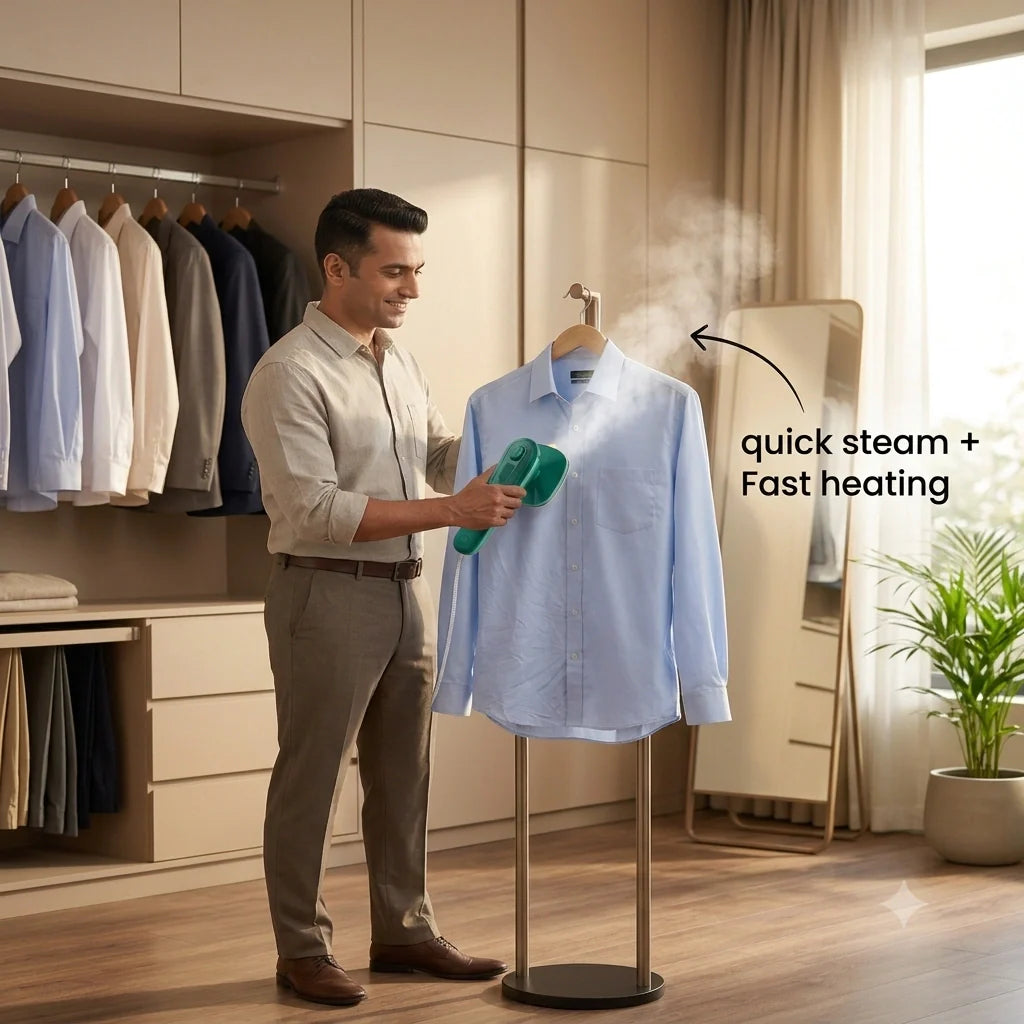 PressPocket™ - Handheld Steam Iron | Garment Steamer | 30-Sec Wrinkle-Free