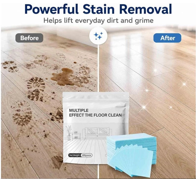 MopDrop Floor Cleaning Sheets | 100 Sheets | Drop, Dissolve & Mop