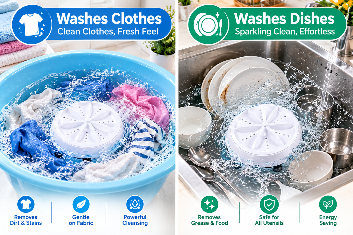 Mini Portable Washing Machine – Turbine Multi-Purpose Cleaner